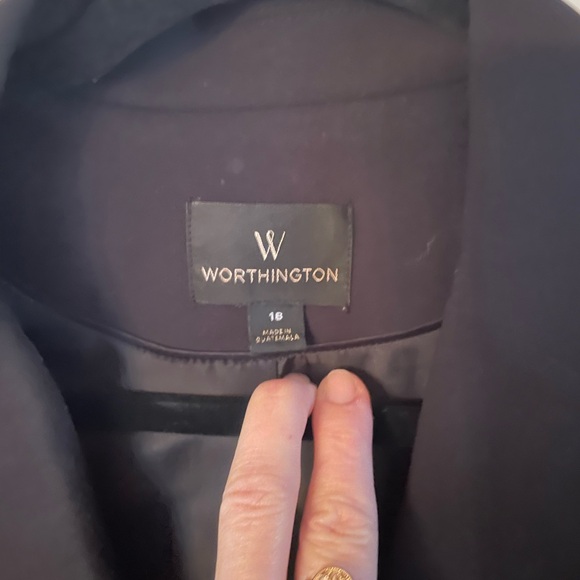 Worthington Women's Black Blazer size 16 - Picture 2 of 3